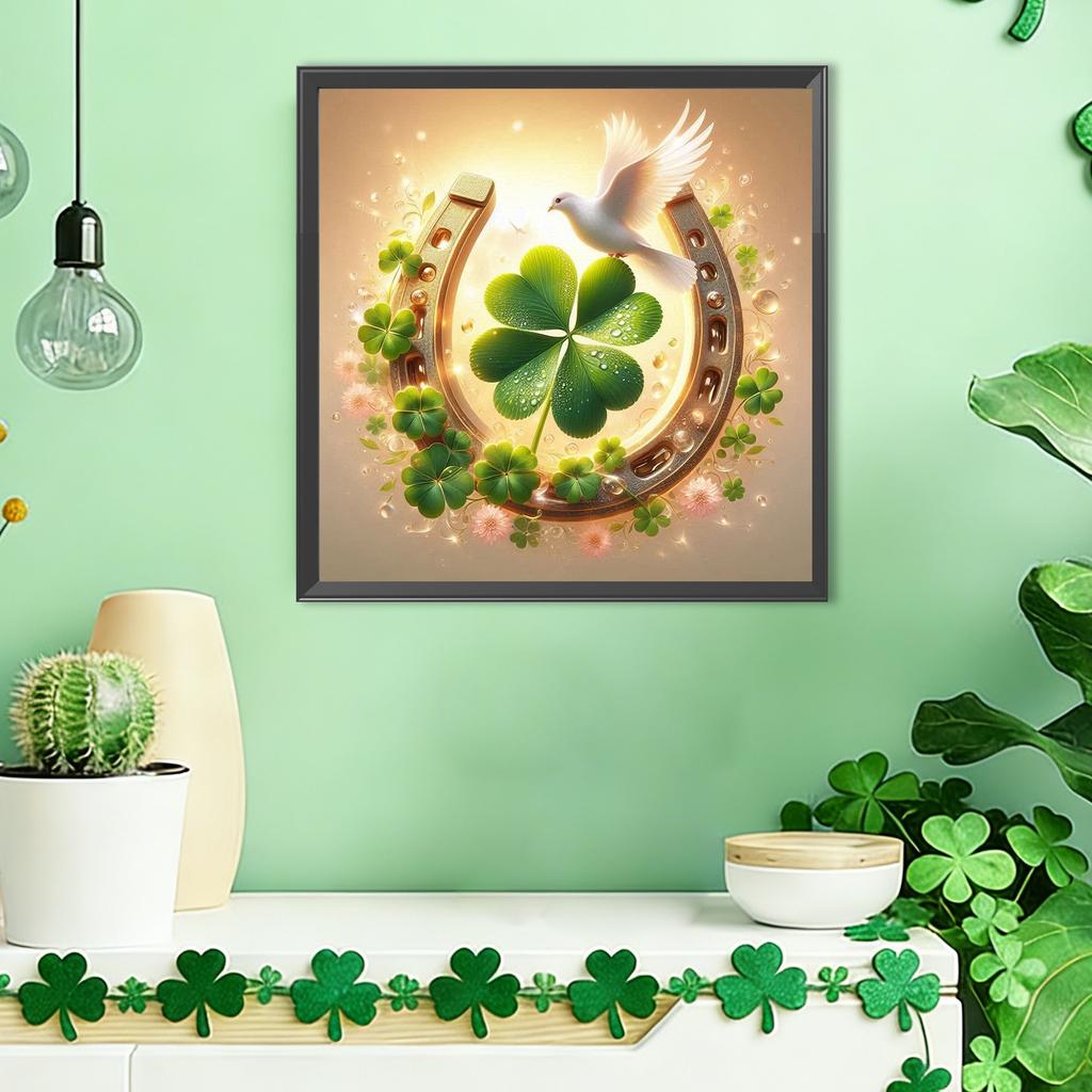 St Patricks Day Full DIY 5D Round Drill Diamond Painting Gem Art for Adults/Beginners Gift Idea Home Wall Decor 15.75x15.75in