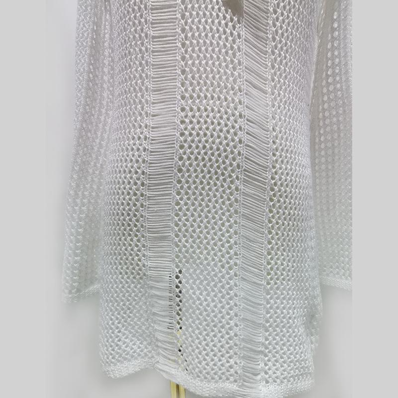 Europäisch-Amerikanischer Gehäkelter Sonnenschutz Bikini Überwurf - Sexy Lockerer Pullover Strandbekleidung.