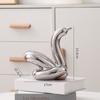 Creative Balloon Swan Electroplating Multi-color Abstract Ceramic Jewelry Sculpture Study Statue Home Office Decoration Gift
