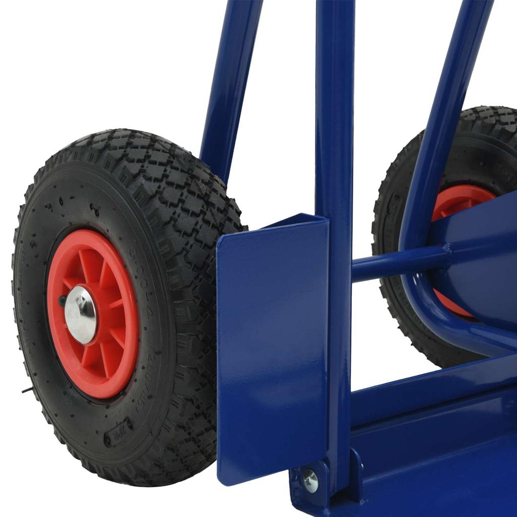 Extendable Hand Truck Blue and Red 49.5 X 53 X 114 Cm Steel