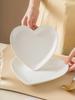 Creative White Heart-shaped Ceramic Plate Home Breakfast Dessert Bread Plate Cooking Bowl Dish Irregular Dishes Kitchen Utensils