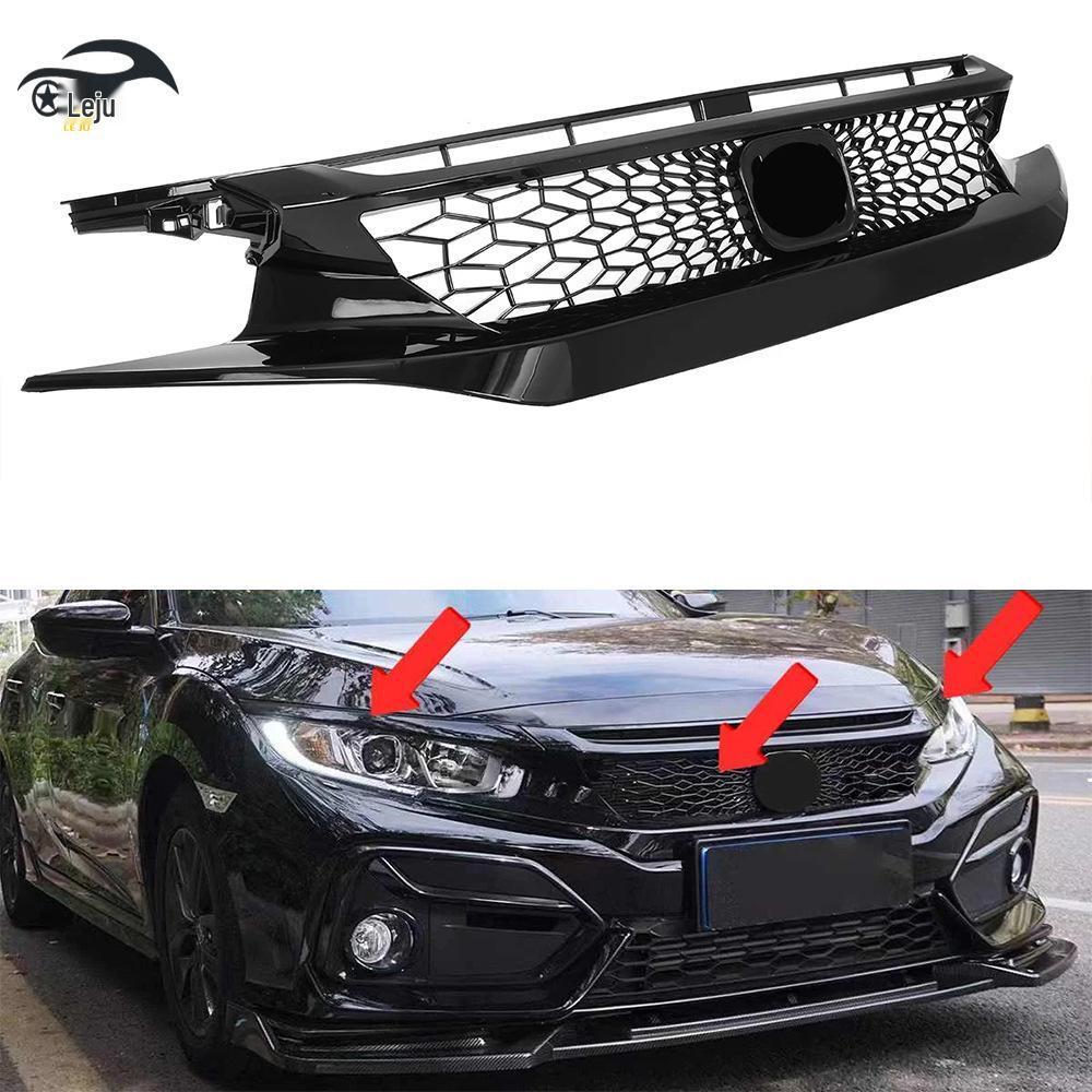 Cross-Border Black Middle Net Grille for 2016-2021 Honda Civic Type S Front Modification Parts