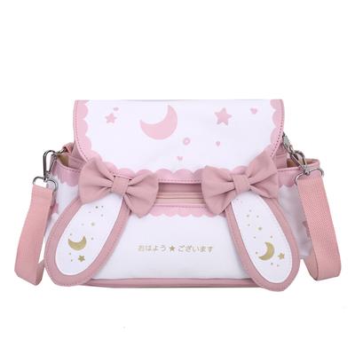 Anime Cute Lolita Moon Star Printed Bow Tie Women Shoulder Bag Cross Body