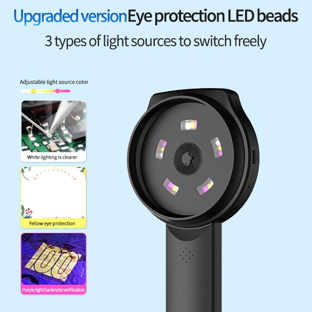 Microscope for Adults Kids 2.8 Inch IPS Screen Digital Microscope 1080P Handheld Coin Magnifier for Coin and Jewelry Collectors