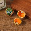 Exquisite Owl Jewelry Box Small Pendant for Tabletop Display, Storage Box for Household Use, Ring and Stud Jewelry Box