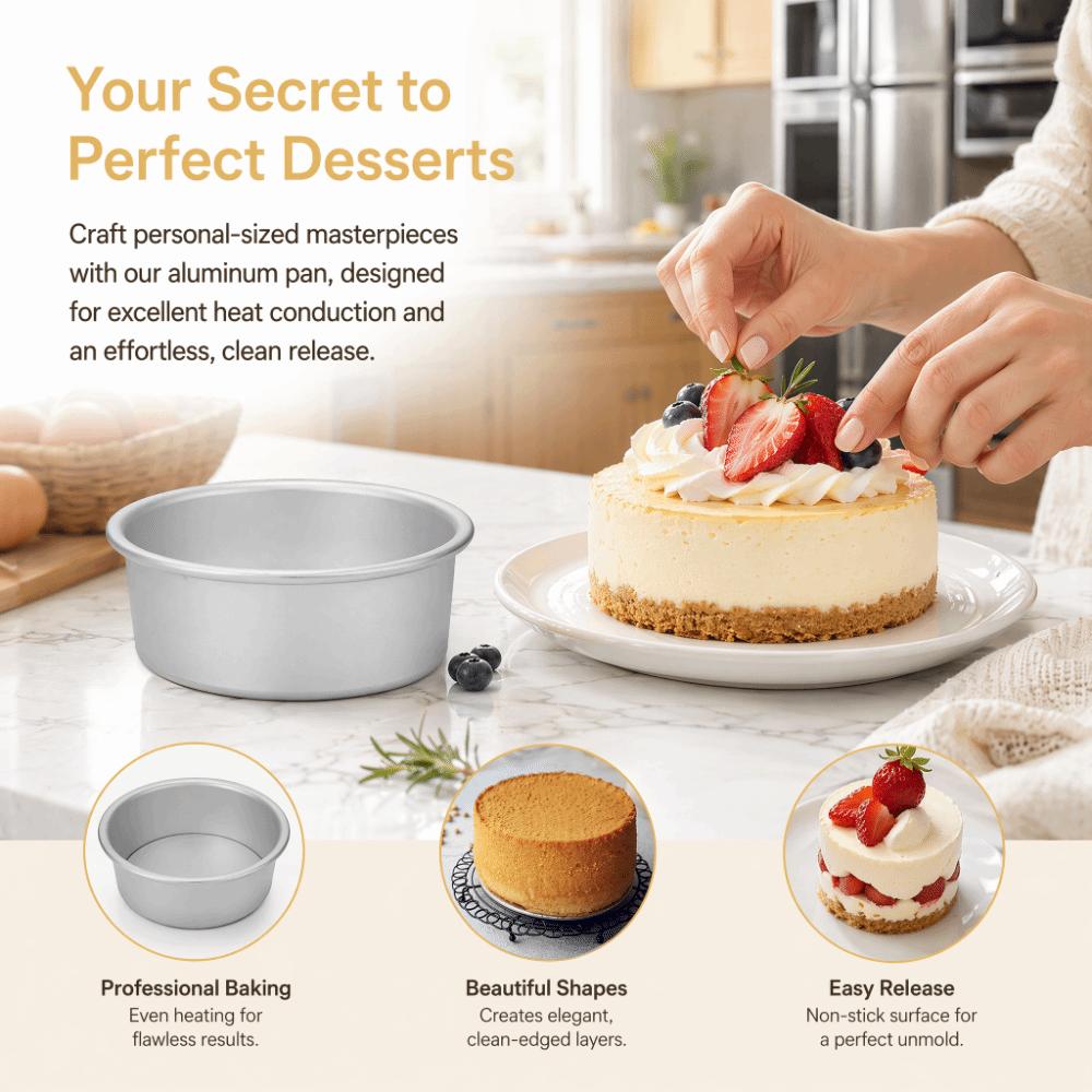Aluminum Alloy Chiffon Cake Mold Removable Bottom Baking Mold Portable Cake Mold  Cake Baking