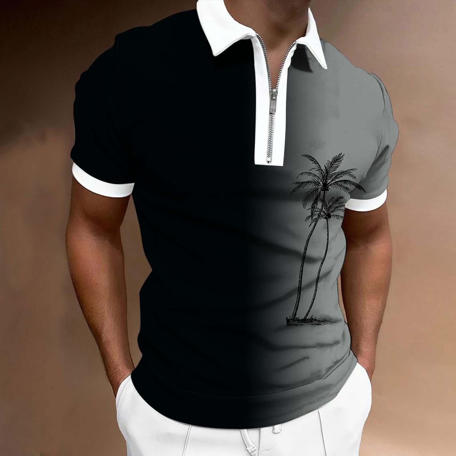 

Мужская рубашка Рубашка для гольфа Ретро Цветовой контраст На открытом воздухе Уличный с короткими рукавами С принтом Одежда Модельер Повседневный Дышащий XXL