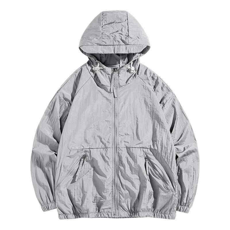 

Summer UPF50+ Windbreaker Men s Casual Loose Lightweight Breathable Jacket Women s Fishing Sport UV Protection Skin Hooded Coat S