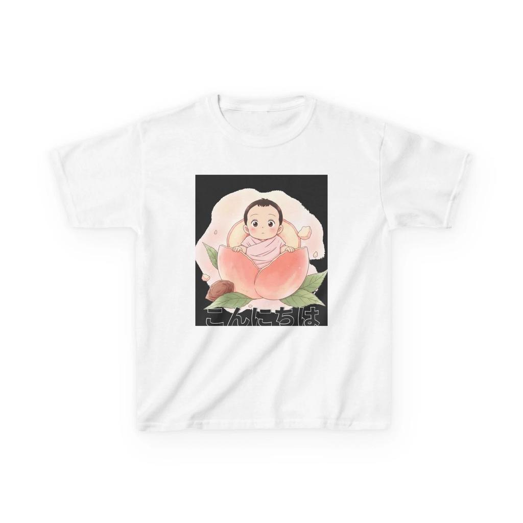 Modernes japanisches Design T-Shirt - Momotaro - Motiv aus dem öffentlichen Bereich