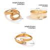 Salircon Fashion Simple Hollow Water Drop Shaped Curved Metal Spring Bangles Women Vintage Gold Color Steampunk Bracelet Jewelry