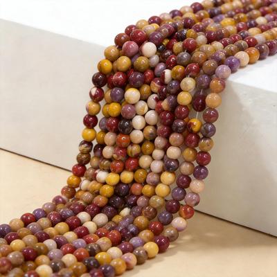 Australian Mookaite Opal Round Loose Beads for DIY Bracelet Jewelry