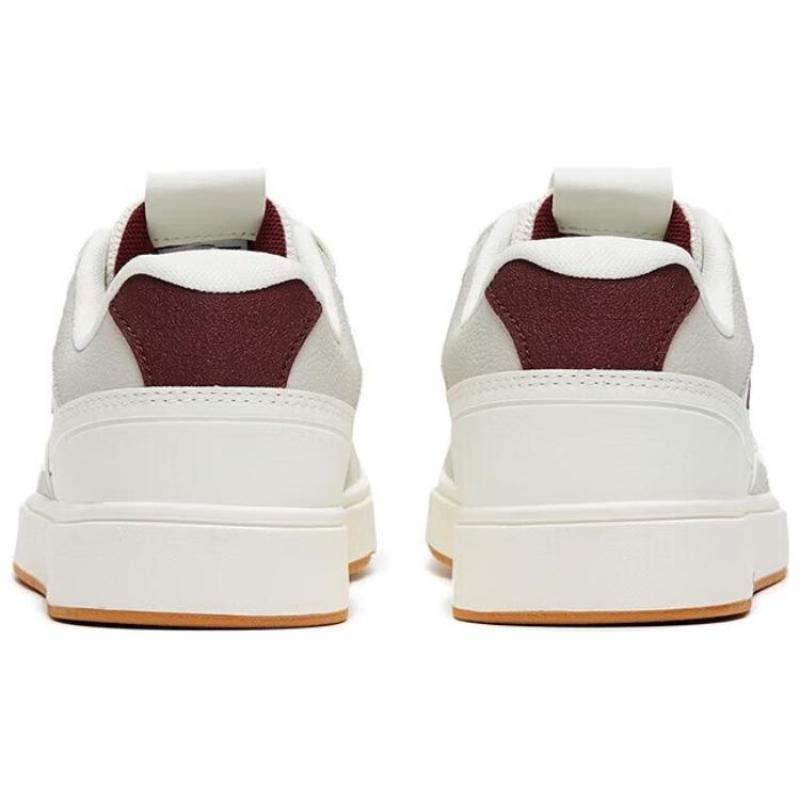 Anta Anti Slip Wear Resistant Low Top Skateboard Shoes Men's White Gray Red Sneakers 912318016-3