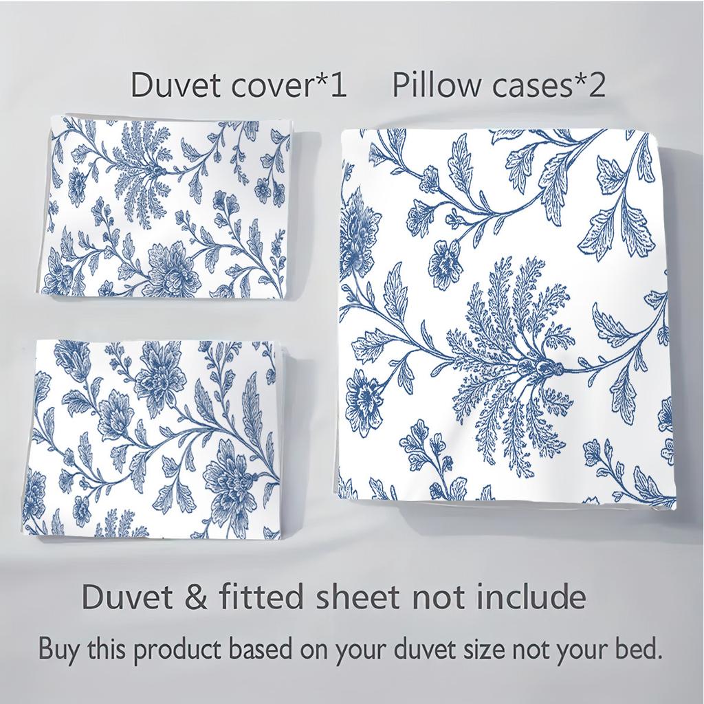 Quilt Cover Bedding 3-Piece Set Printed Quilt Cover Creative Home Textile Supplies Flower Quilt Cover Three-Piece Set Jit Delivery