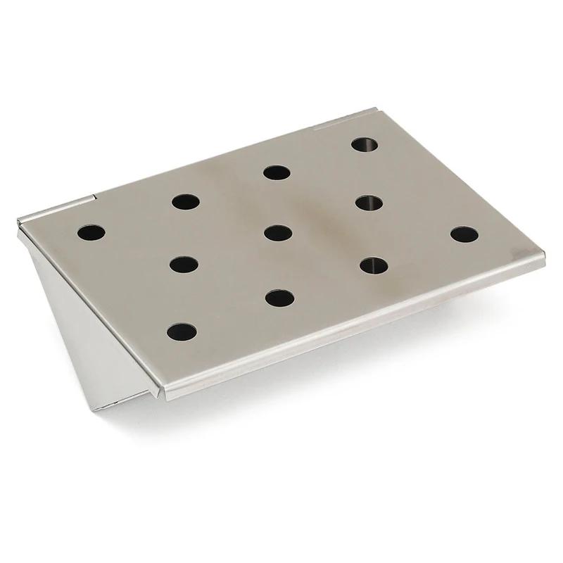 

6.14 V-Shape Gas Grill Smoker Box Stainless Steel Smoker Box BBQ Smoker Box For Garden Flavor Wood Chips Barbecue Accessories