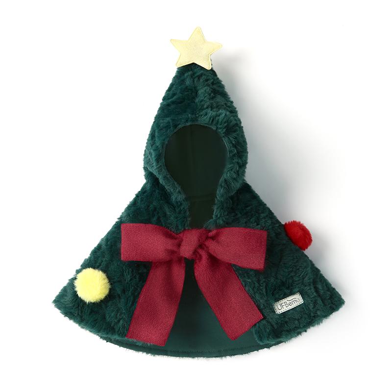 

Dog Christmas Clothes Cape Puppy Cloak 25 Winter New Pet Clothes Warm Bigbear Teddy XS-Recommended 2-2kg