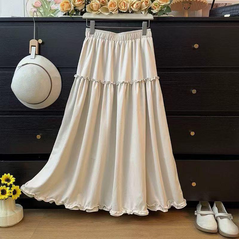 Women's A-Line Pleated High Waist Umbrella Skirt - Chic and Slimming
