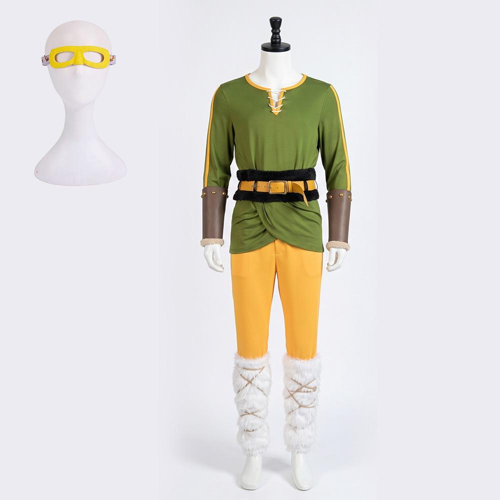 One Piece Zoro Cosplay Jelmez Szett Zöld Köpeny Halloween Party Ruházat Anime Szerepjáték Ruházat