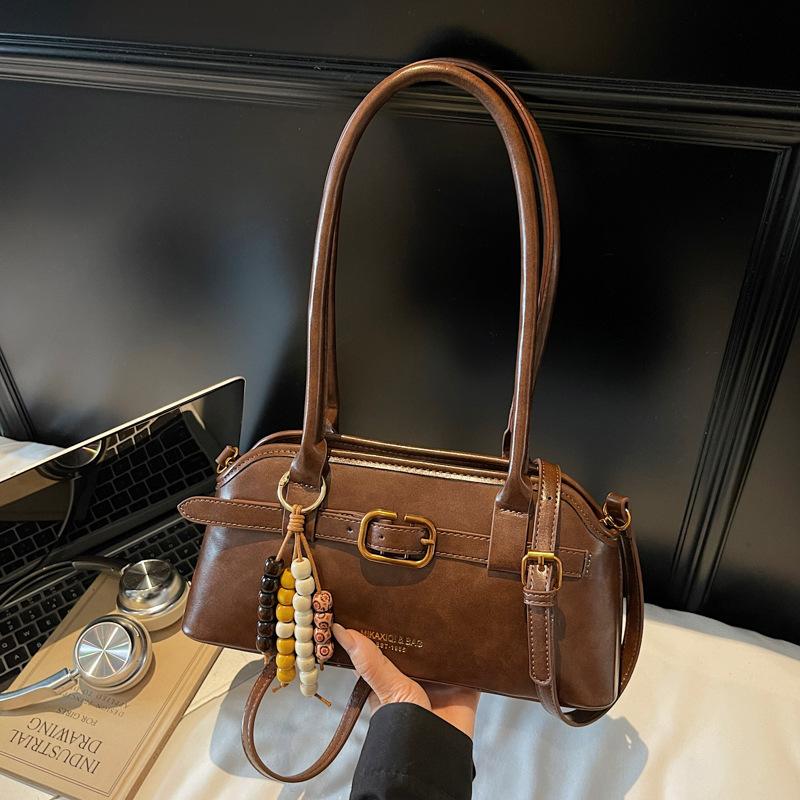 Retro small bag women's autumn and winter versatile 2025 new simple shoulder underarm bag popular commuter tote bag this year