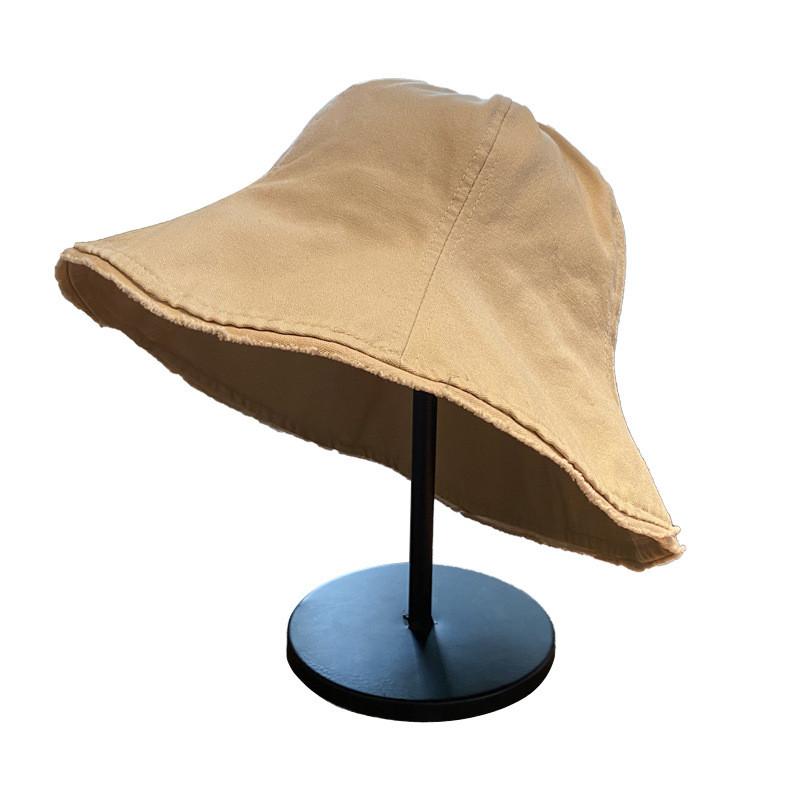 Fisherman Beige Chic Hat With Wide Brim Perfect For Summer Sunshade And Protection Sun