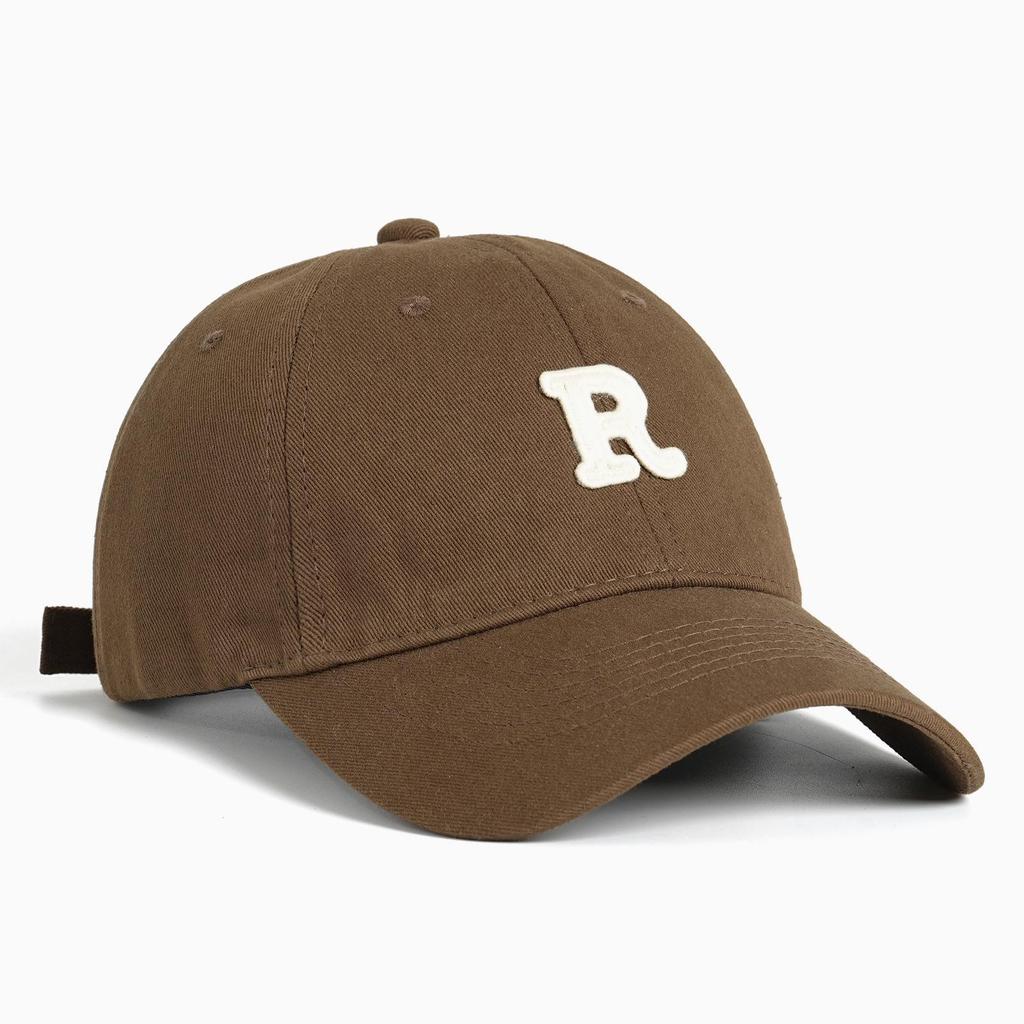 Korean Style Women's Duckbill Sun Visor: Fashionable, Versatile, Small Face Curved Brim with 'R' Letter Design.