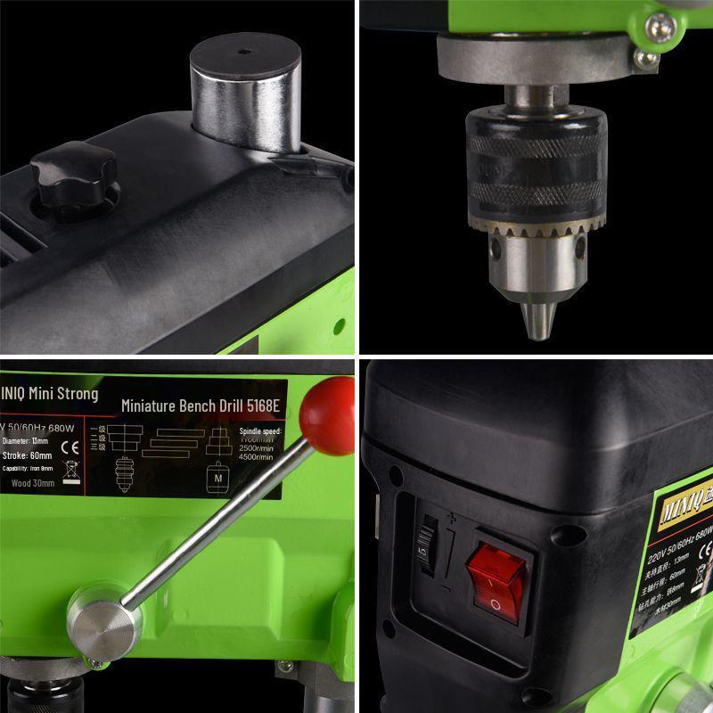 Compact 220V Multifunctional Precision Bench Drill & Milling Machine for Woodworking with Speed Control