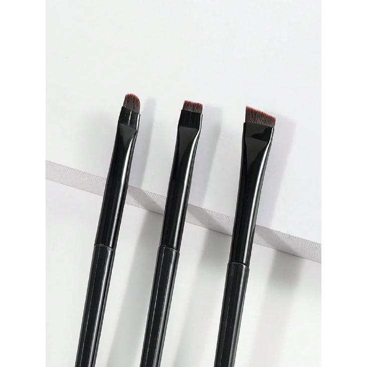 3pcs Makeup Brush Set, Including Angled Eyeliner Brush, Eyebrow Brush, And Ultra-Fine Eyeshadow Brush, Makeup Brush Set, Makeup Brush Kit, Makeup