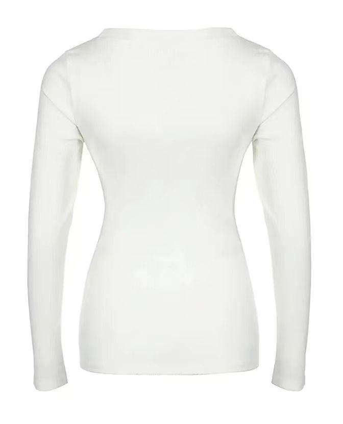 Plus Size Casual U-neck Long-sleeve Women's T-shirt