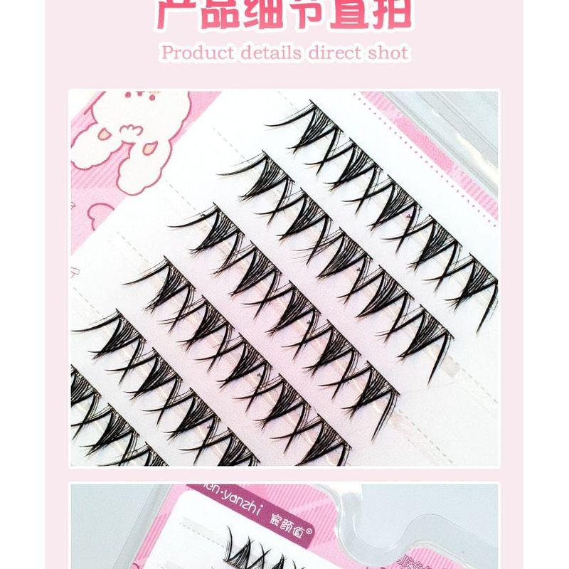 LuxeFlutter - Natürliche Crisscross Cluster Klebefreie Falsche Wimpern