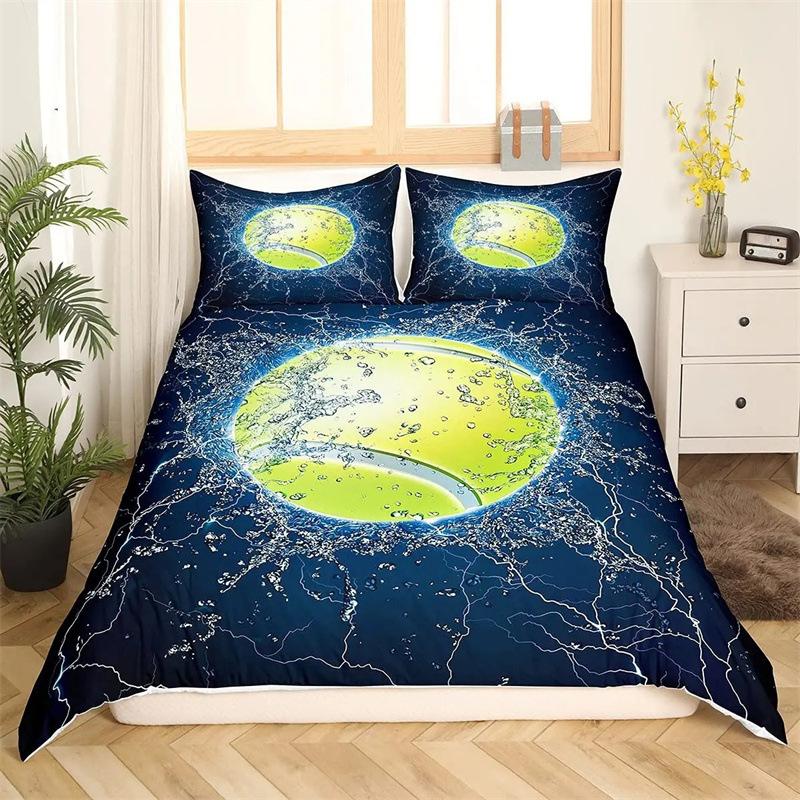 Tennis-themed Duvet Cover Set - Bedding Set - 3-piece Duvet Cover Set