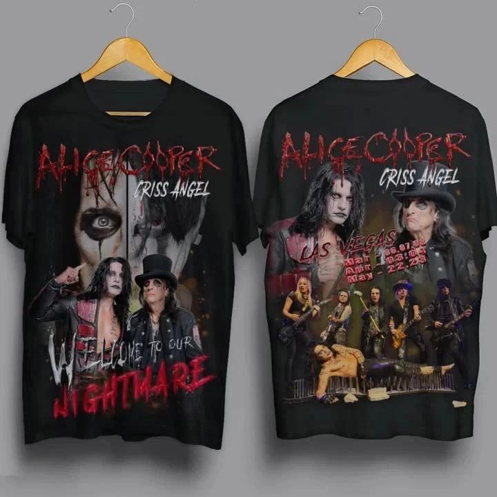 Alice Cooper Criss Angel Tour 2026 REPRINT T shirt Unisex 3XL