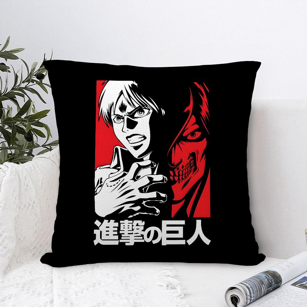 Nordic A-Attack On T-Titan Pillow Case Sofa Decorative Home Double-Sided Printing Short Plush Cushion Cover Throw Pillow Cover