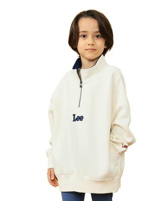 Lee Sweatshirt in Größen Kinder Half-Zip Off-White, 110cm-150cm