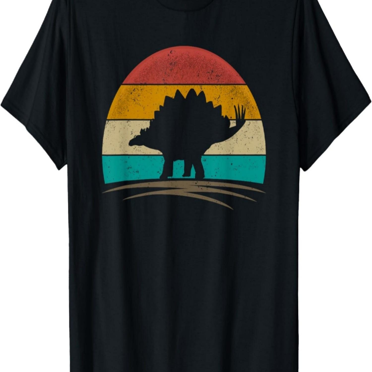Stegosaurus Shirt Dinosaur Dino Paleontology Dinosaur Lover T-Shirt S чёрный