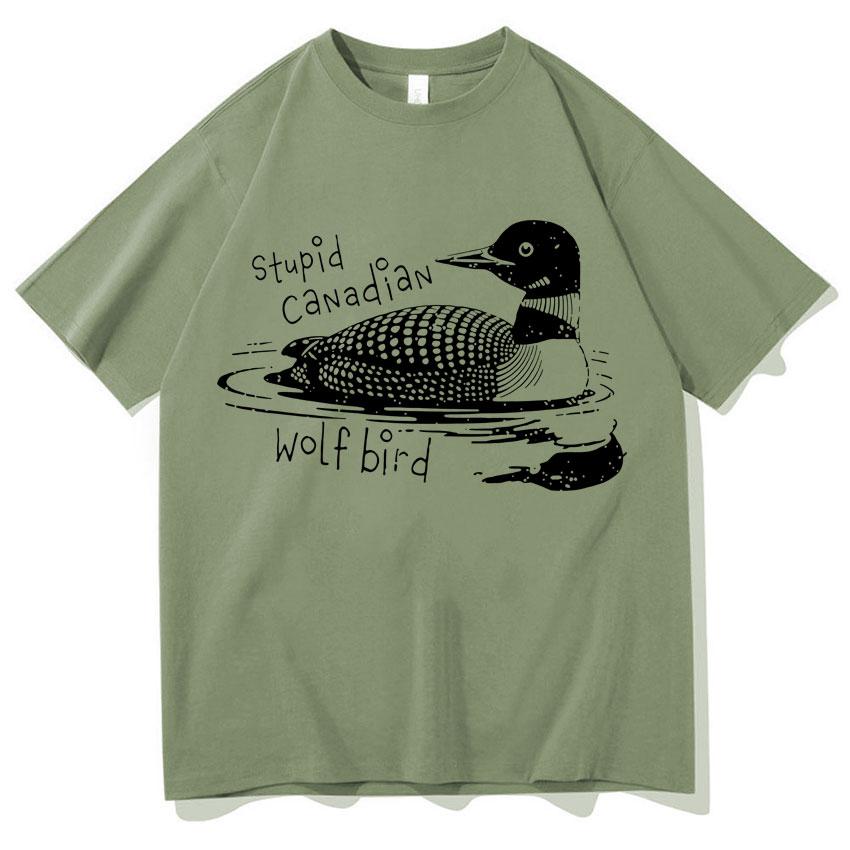 Heated Rivalry Funny Meme Graphic Oversized T Shirts Men Women Stupid Canadian Bird T Shirts Pop Casual Humor Tshirt Streetwear