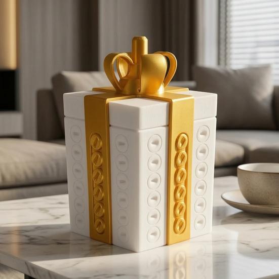 Sturdy 3D Printed Gift Cases Puzzle Box with Hidden Storage Compartment for Pranks And DIY Assembly Boxes Party Surprises, Reusable Integrated