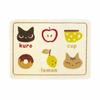 OKA Kuroneko Washing Mat, Approx. 45cm X 60cm (Made In Japan), Brown, 4548622624250