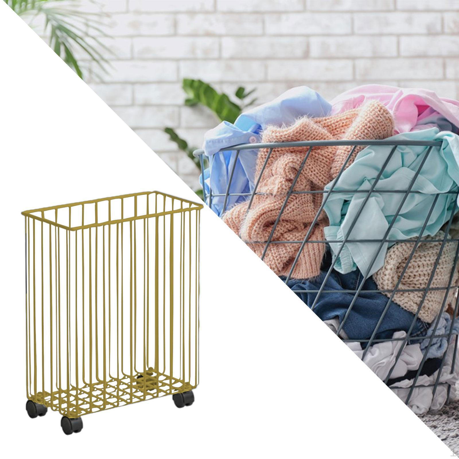 

Корзина для грязного белья, контейнер для хранения ковриков, корзина с колесом для ремня золотой