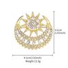 Muslimischer Stern Mond Brooch Universelle Legierung Brooch Trendige Und All-Match Kleidung Rucksack Schal Accessoires Broschen 1 Stück