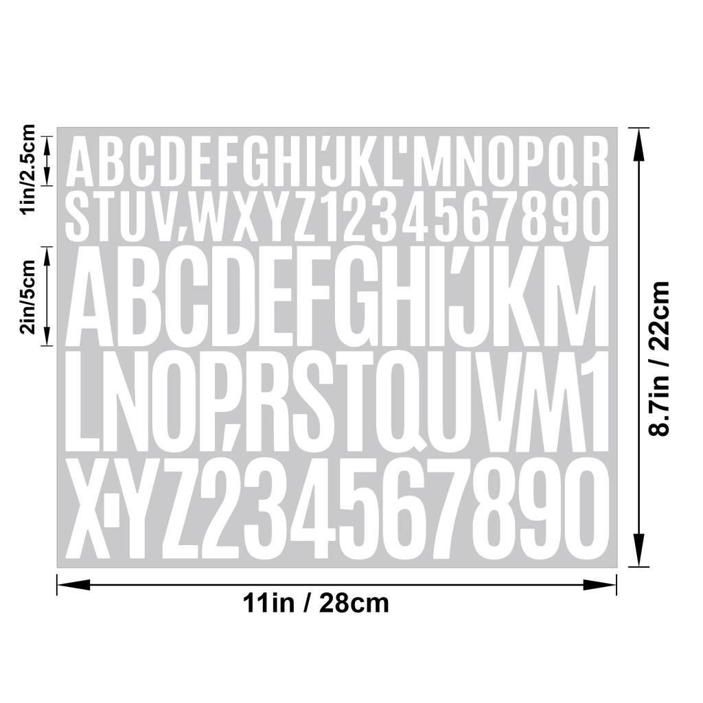 1+2 Inch Letter Sticker Self-adhesive Vinyl Waterproof Suitable for Water Bottle Manual Scrapbook Poster Letter Sticker