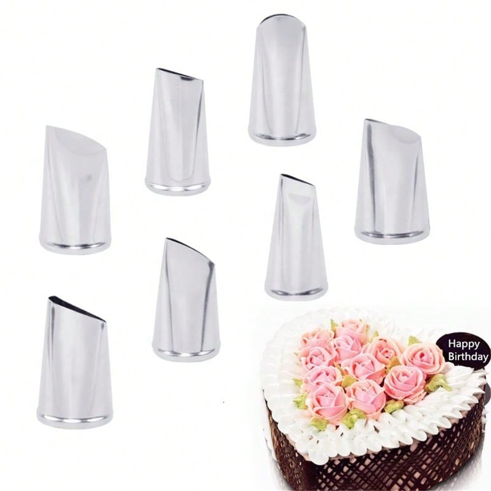 Stainless Steel Pleated Skirt Tube Nozzle Set Pastry Fondant Cake Decorating Supplies Baking Tools for Professional Home Use