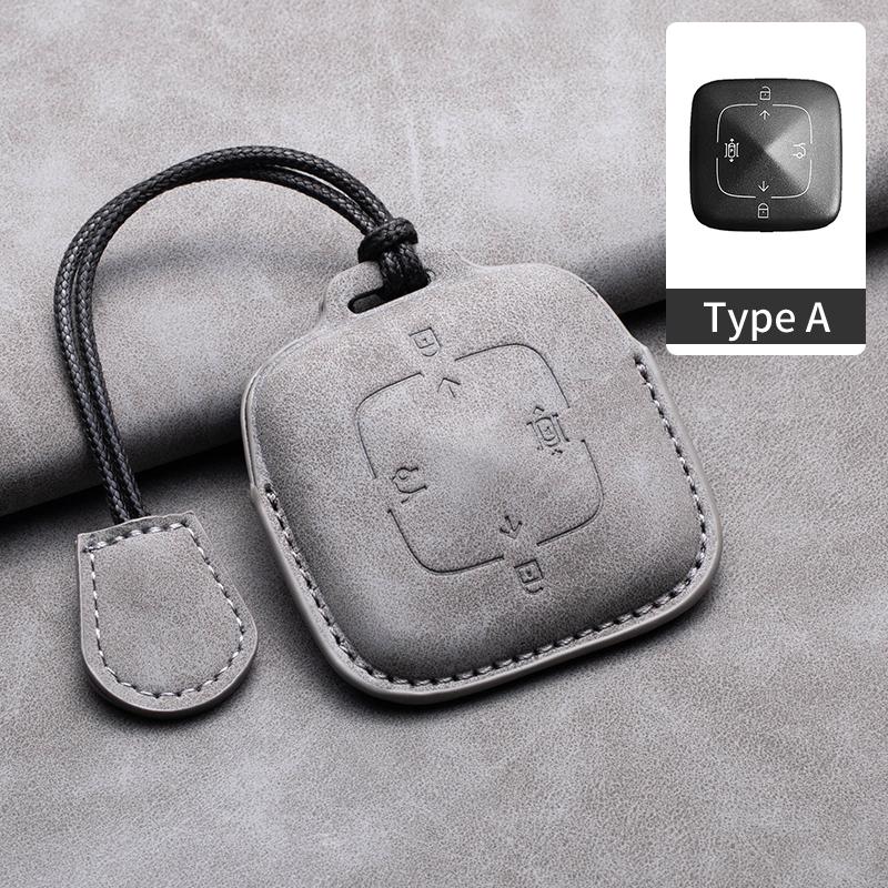 Interior Mouldings Sheepskin 4 Buttons Car Remote Key Case Cover for Zeekr 001 X 2021 2022 2023 for ZEEKR 001 009 Full Protector