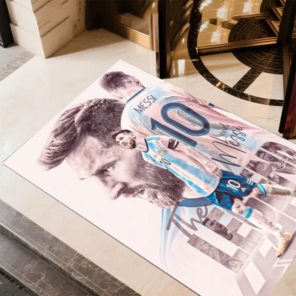 Lionel Messi World Cup Champion Floor Mat Suitable For Kitchen Dining Room Playrooms Hallway Antislip Carpet Office Home Decor Wedding Party Gift