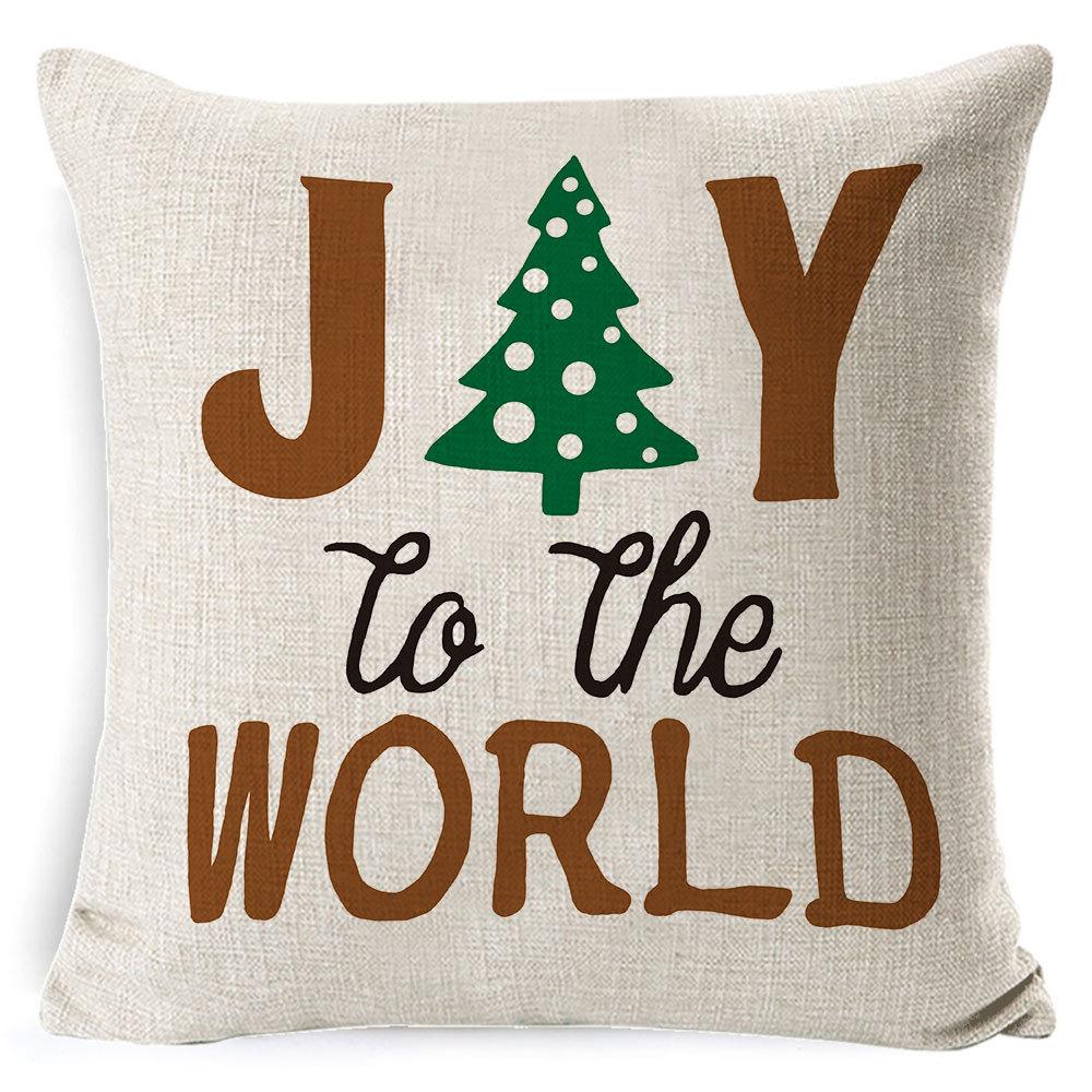 Home Furnishings Christmas Pillow Cover Nordic Plaid Linen Cushion Cover Sofa Cushion Cover