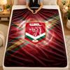 Flannel BlanketWales Rugby Warm Soft Throw Blanket for Indoor Sofa Bed Living Room Use