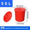 ZISIZ Food-Grade Plastic Round Bucket with Lid