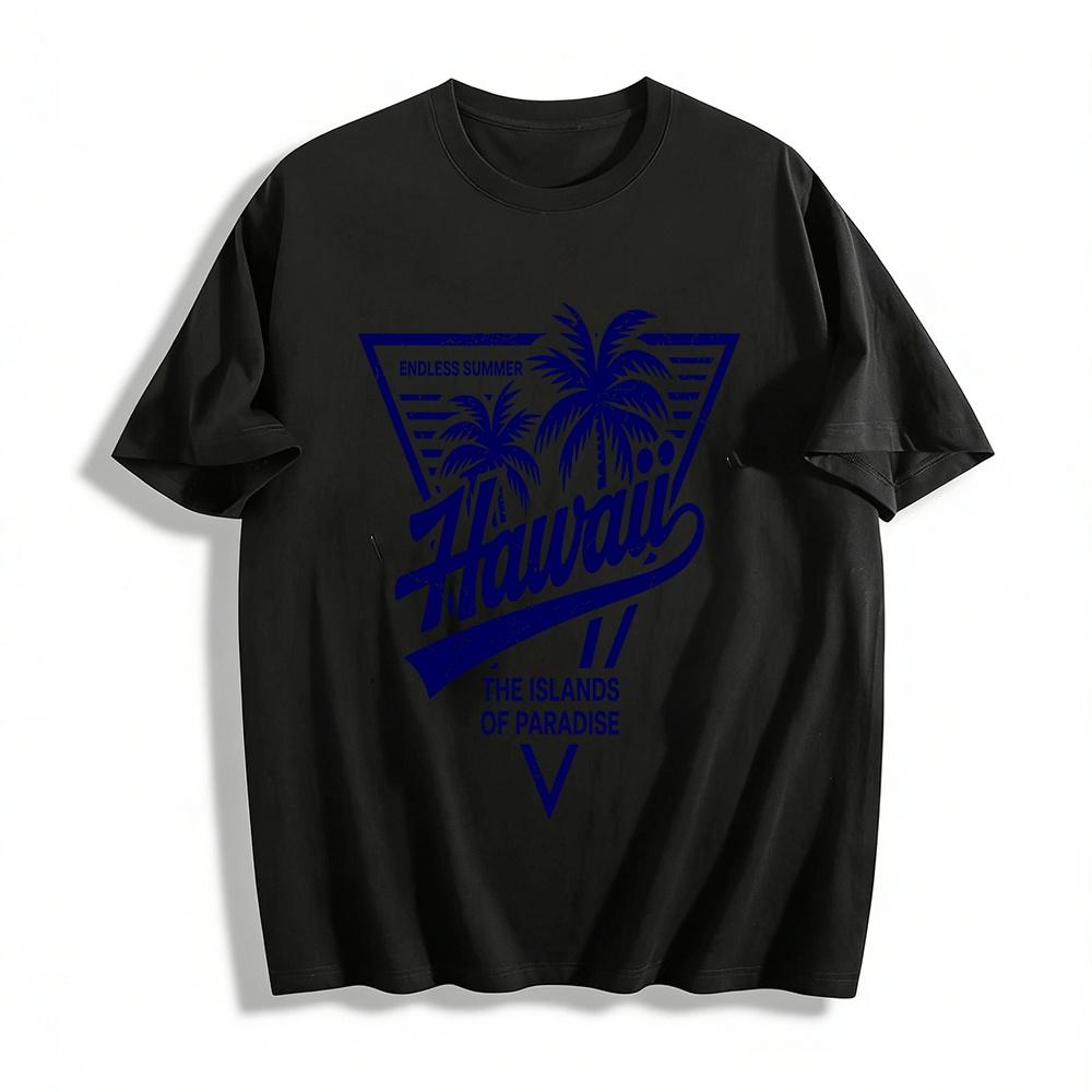 Endless Summer Hawaii Paradise Islands Graphic Casual Tee Pure cotton T-shirt XXS