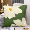 Green Small Fresh Print Decorative Pillowcase Bedroom Living Room Square Cushion Pillowcase
