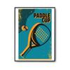 Poster - PLANETEE - Padel Racket Graphic - A4 - Paper - Gift Idea for Padel Player