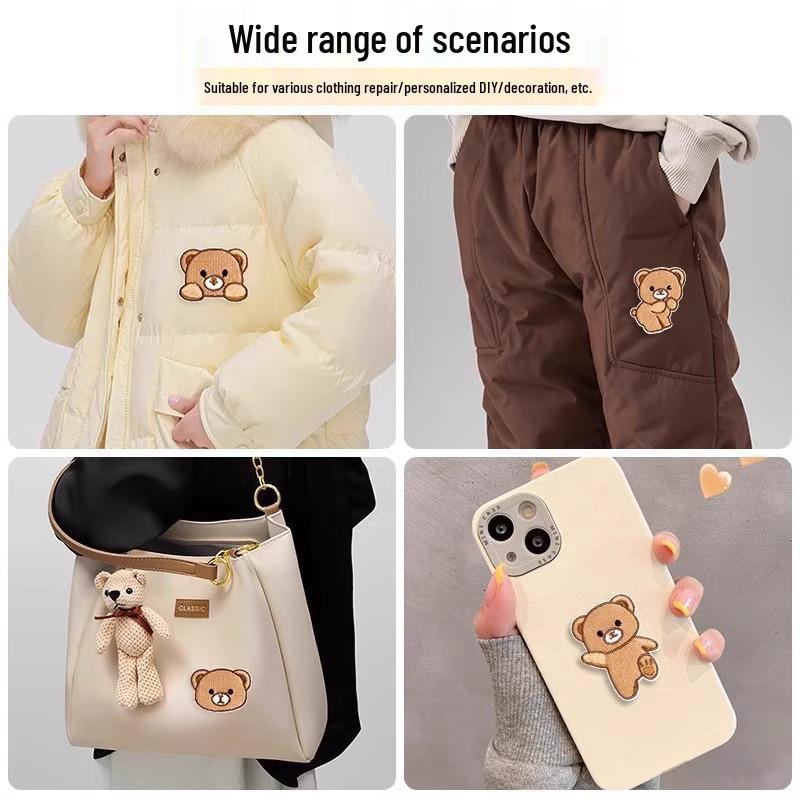 Självhäftande broderad dunjacka patch för tvättbar, spårlös klädreparation