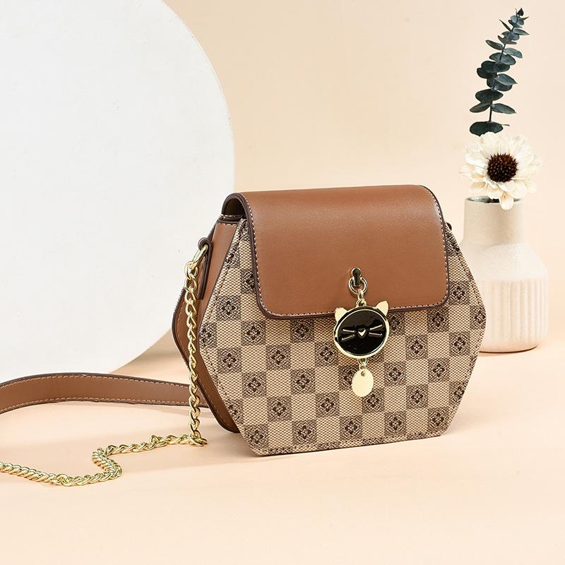 

2025 новая сумка с бриллиантами, кошачья цепочка, женская модная универсальная сумка через плечо, сумка-мессенджер, женская сумка